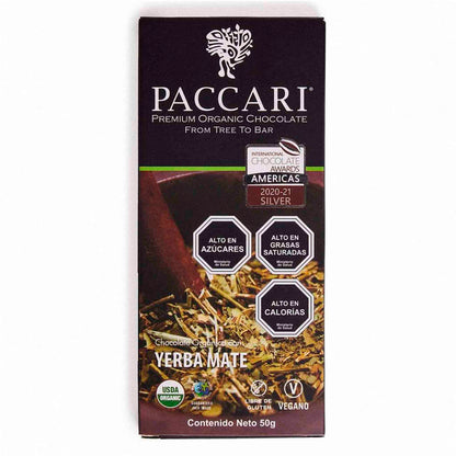 Chocolate Pacari 60 % Cacao con Yerba Mate 50 gr PACARI- Dermocosmetica_belleza_online