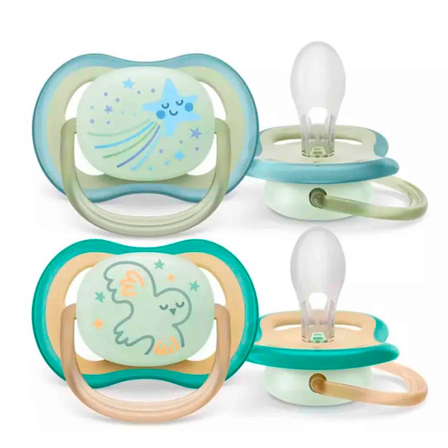 Chupete Ultra Air Night 0-6 Meses Avent SCF376/18 – Brilla en la Oscuridad