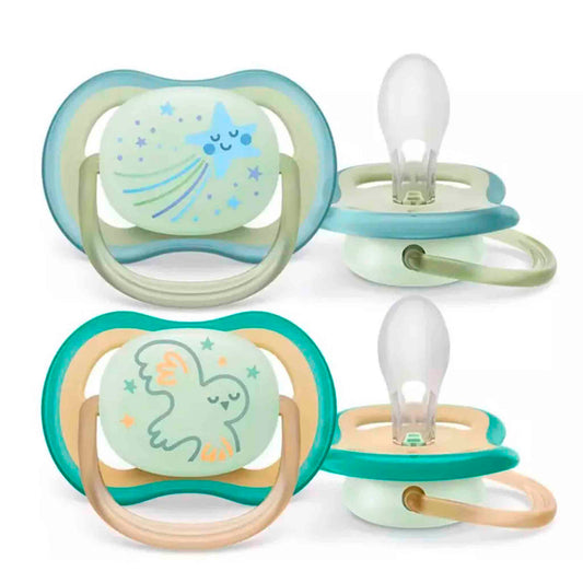 Chupete Ultra Air Night 0-6 Meses Avent SCF376/18 – Brilla en la Oscuridad