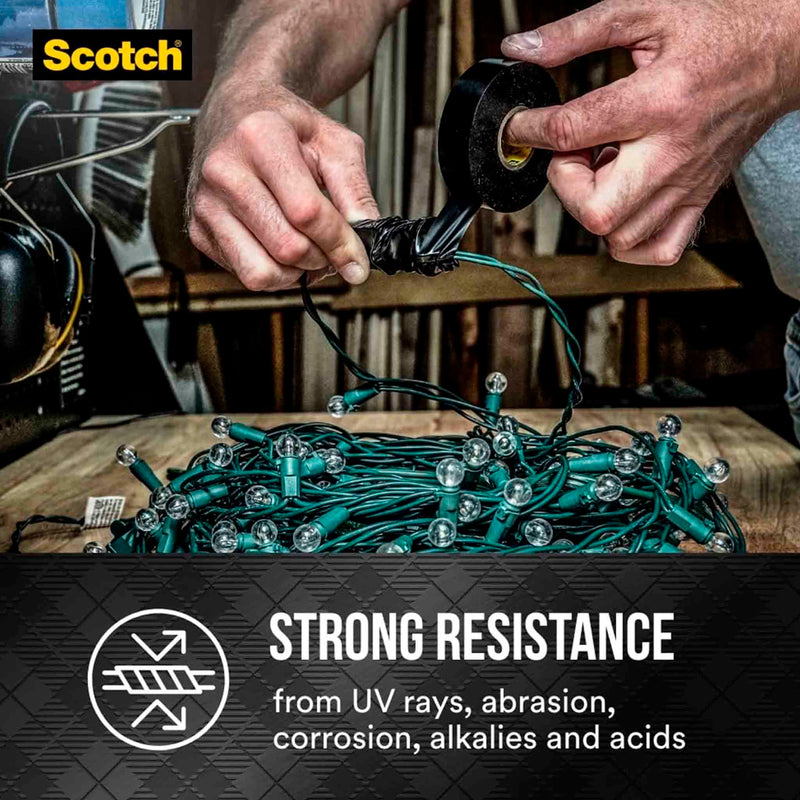 Scotch 3M Cinta Eléctrica De Vinilo Super 33+ Profesional Con Dispensador