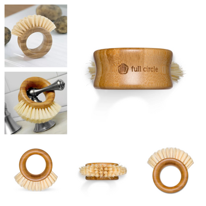 Escobilla Para Lavar Verduras y Loza The Ring Bambú Full Circle- Dermocosmetica_belleza_online