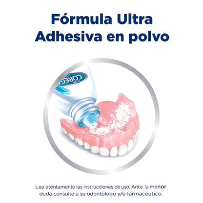 Corega Ultra Polvo Fijador 22g fijación fuerte para prótesis