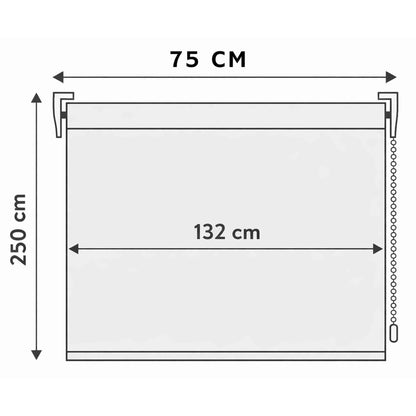 Cortina Roller Algodón Blanca Viewtex 75x250 cm Luz Suave
