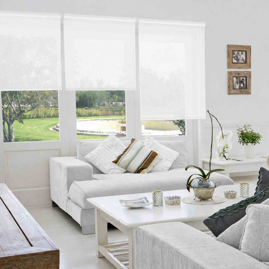 Cortina Roller Algodón Blanca Viewtex 75x250 cm Luz Suave