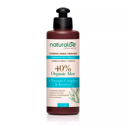 Crema de Peinar Naturaloe 250 ml – Hidratación & Brillo con Aloe Vera Orgánico NATURALOE- Dermocosmetica_belleza_online