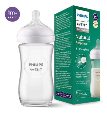 Mamadera Vidrio Natural 3.0 240 Ml Color Transparente AVENT- Dermocosmetica_belleza_online