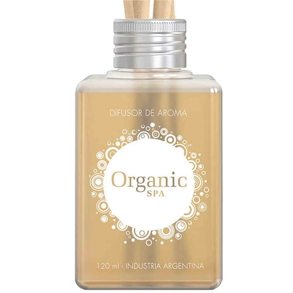 Difusor De Ambiente Organic Spa Vainilla 120 ml + Varillas