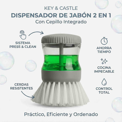 Dispensador de Jabón para Lavaplatos con Cepillo Key & Castle