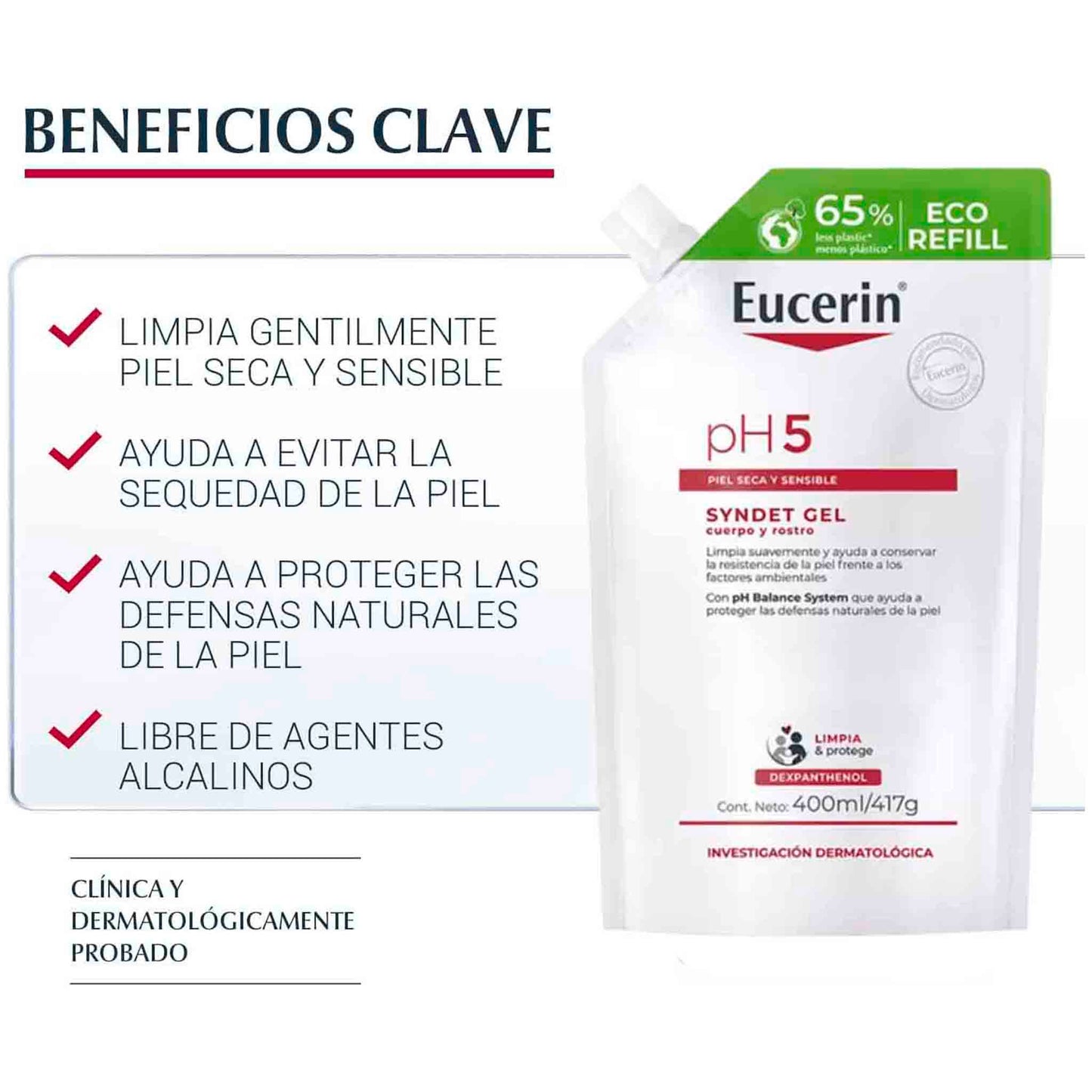 Eucerin pH5 Refill Syndet Gel 400 ml