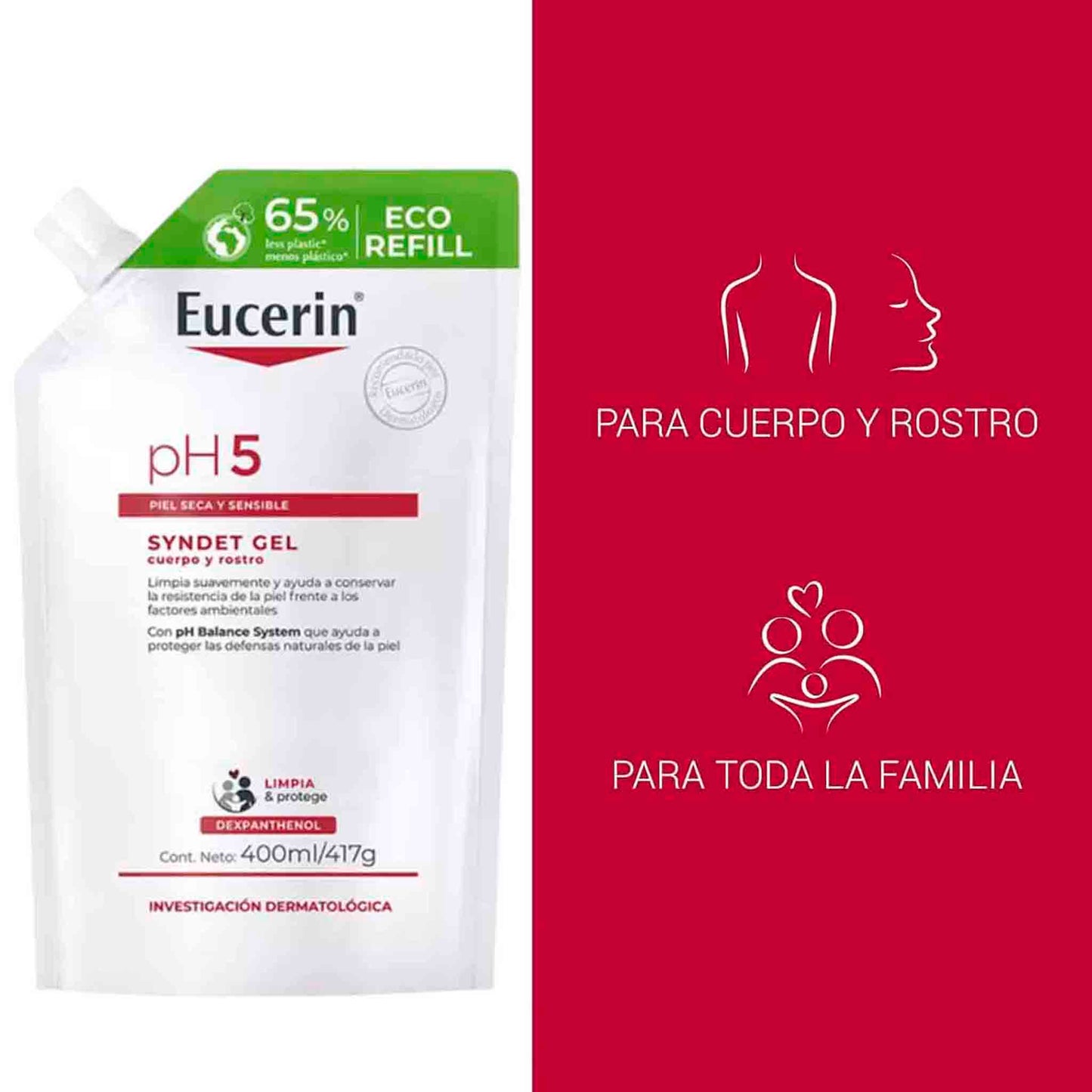 Eucerin pH5 Refill Syndet Gel 400 ml