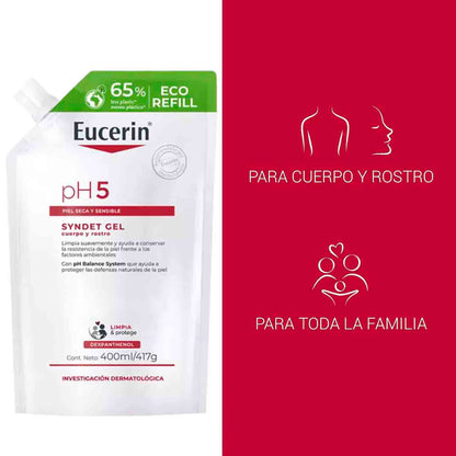Eucerin pH5 Refill Syndet Gel 400 ml