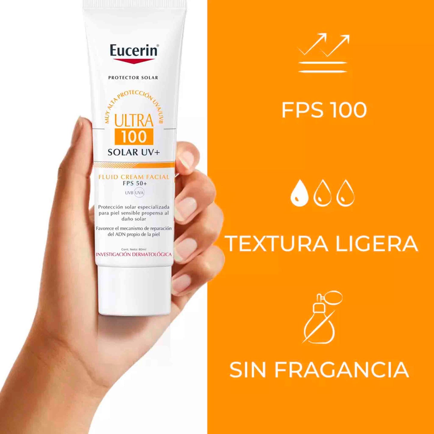 Eucerin Protector Solar UVB/UVA Ultra 100 FPS 50+ 80 ml