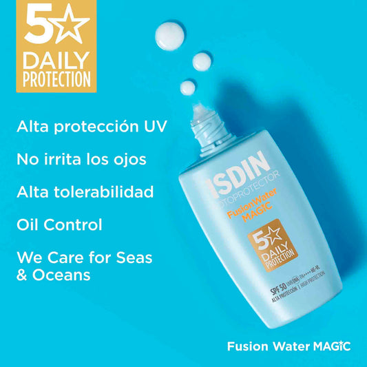 Fotoprotector Facial Isdin Fusion Water Magic spf50 - 50Mml ISDIN- Dermocosmetica_belleza_online