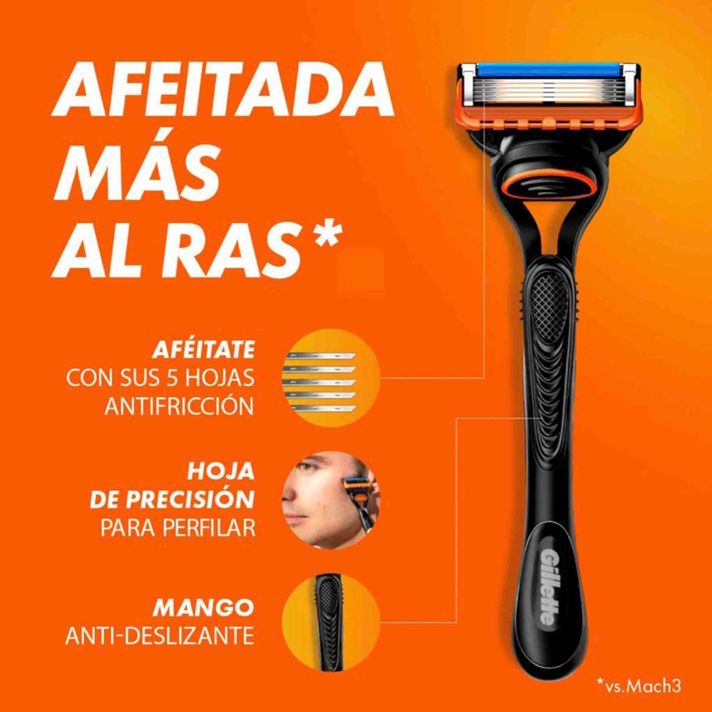 Gillette Repuestos De Afeitar Fusion5 4 unidades