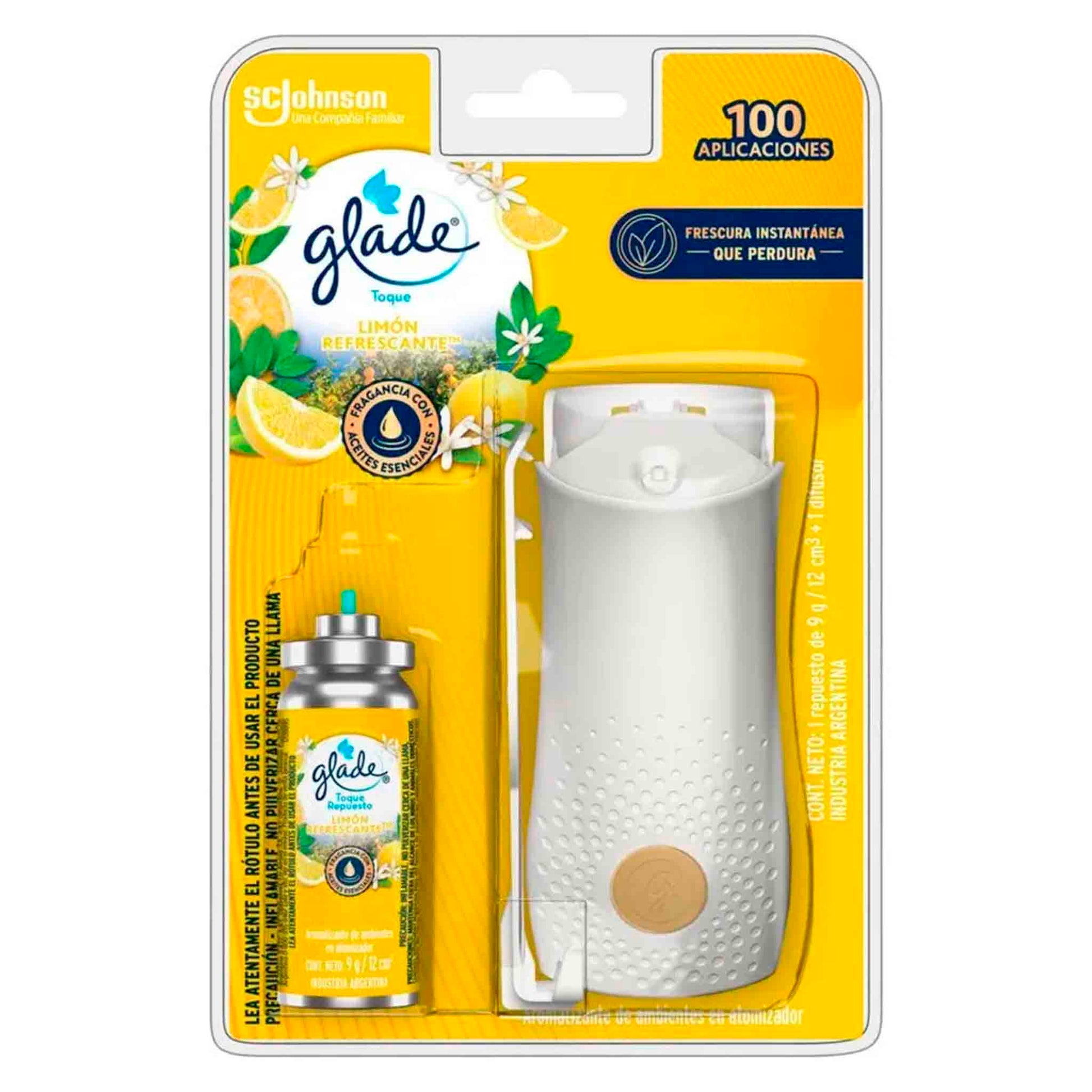 Glade Toque Aparato + Repuesto Limón Refrescante 9 g GLADE- Dermocosmetica_belleza_online