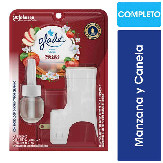 Glade Aceites Naturales Aparato + Repuesto Manzana Canela 21 ml GLADE- Dermocosmetica_belleza_online