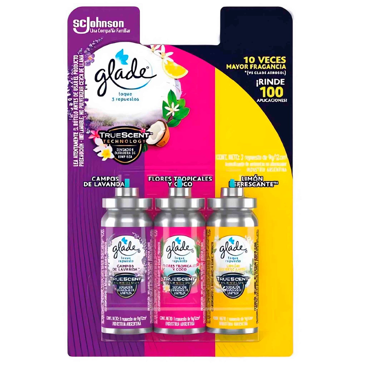 Glade Aromatizante Toque Repuesto Súper Pack x3 Unidades Glade- Dermocosmetica_belleza_online
