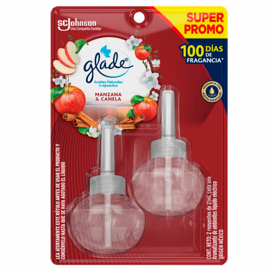 Glade Repuesto Aceites Naturales Manzana y Canela 2 Unidades – 100 días Glade- Dermocosmetica_belleza_online