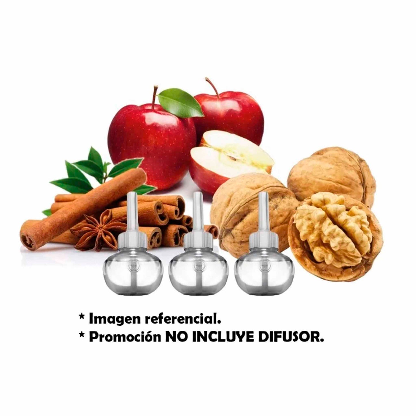 Repuesto Para Aromatizante Glade Aceites Naturales Manzana y Canela 3 Repuestos De 21ml Glade- Dermocosmetica_belleza_online
