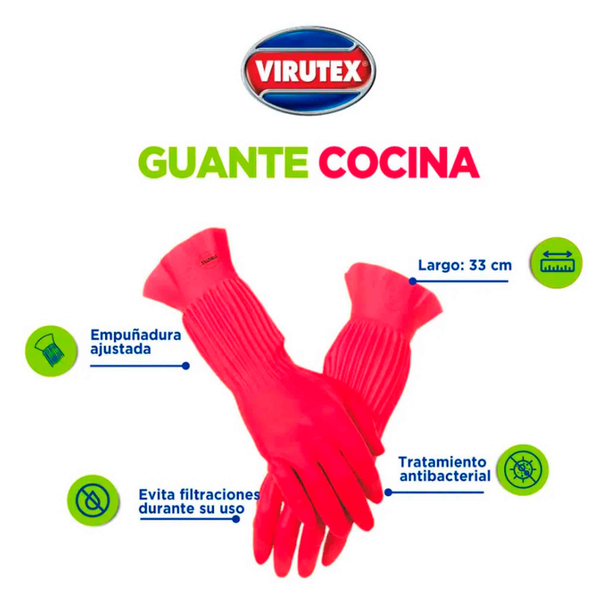 Guantes Cocina Puño Ajustado Virutex – Protección, Agarre y Comodidad para Tu Día a Día VIRUTEX- Dermocosmetica_belleza_online