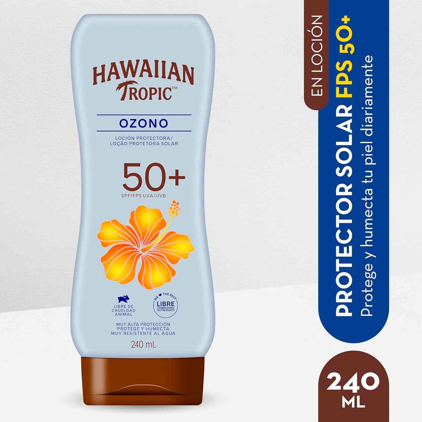 Hawaiian Tropic Ozono Protector Solar 50+ FPS Loción 240 ml