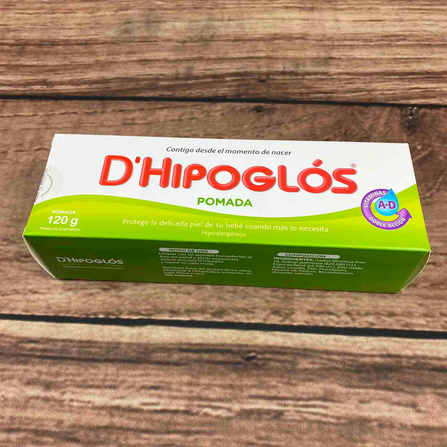 Hipoglos Pomada 120 g Doble Acción Vitamina A+D