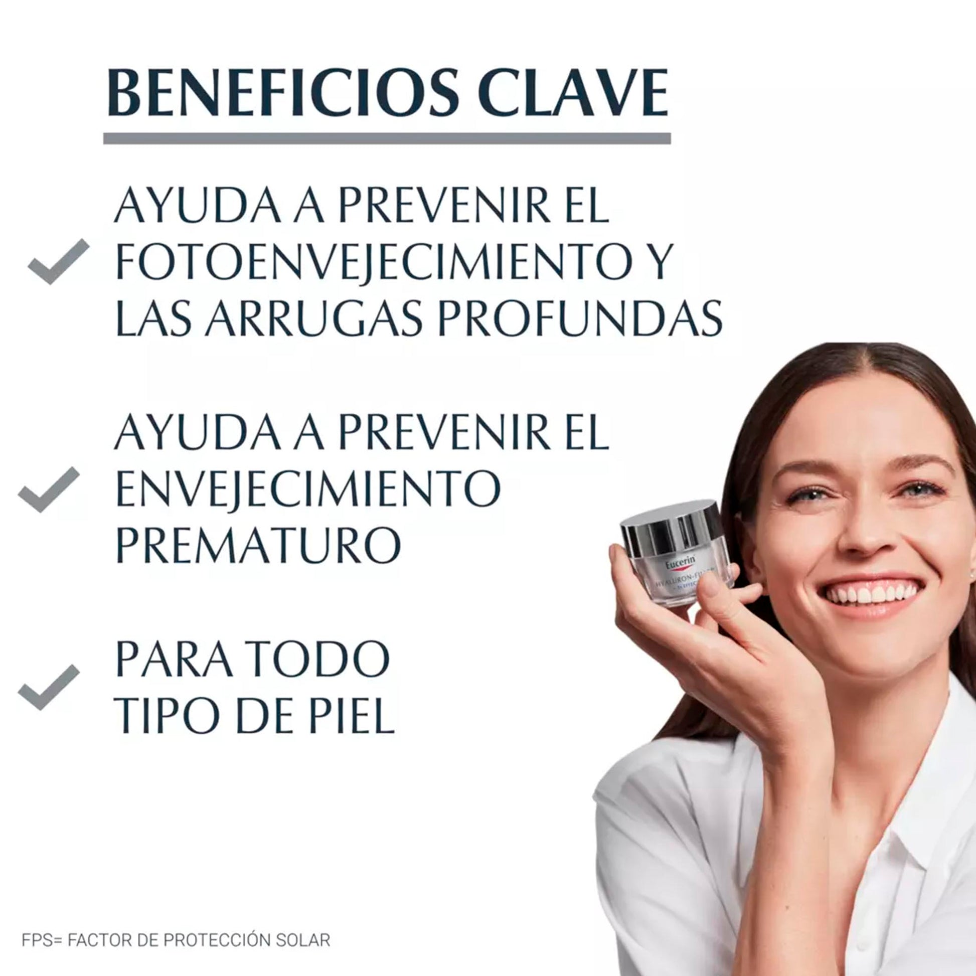 Crema Facial Día Eucerin Hyaluron-Filler + 3X Effect FPS 30 – 50 ml EUCERIN- Dermocosmetica_belleza_online