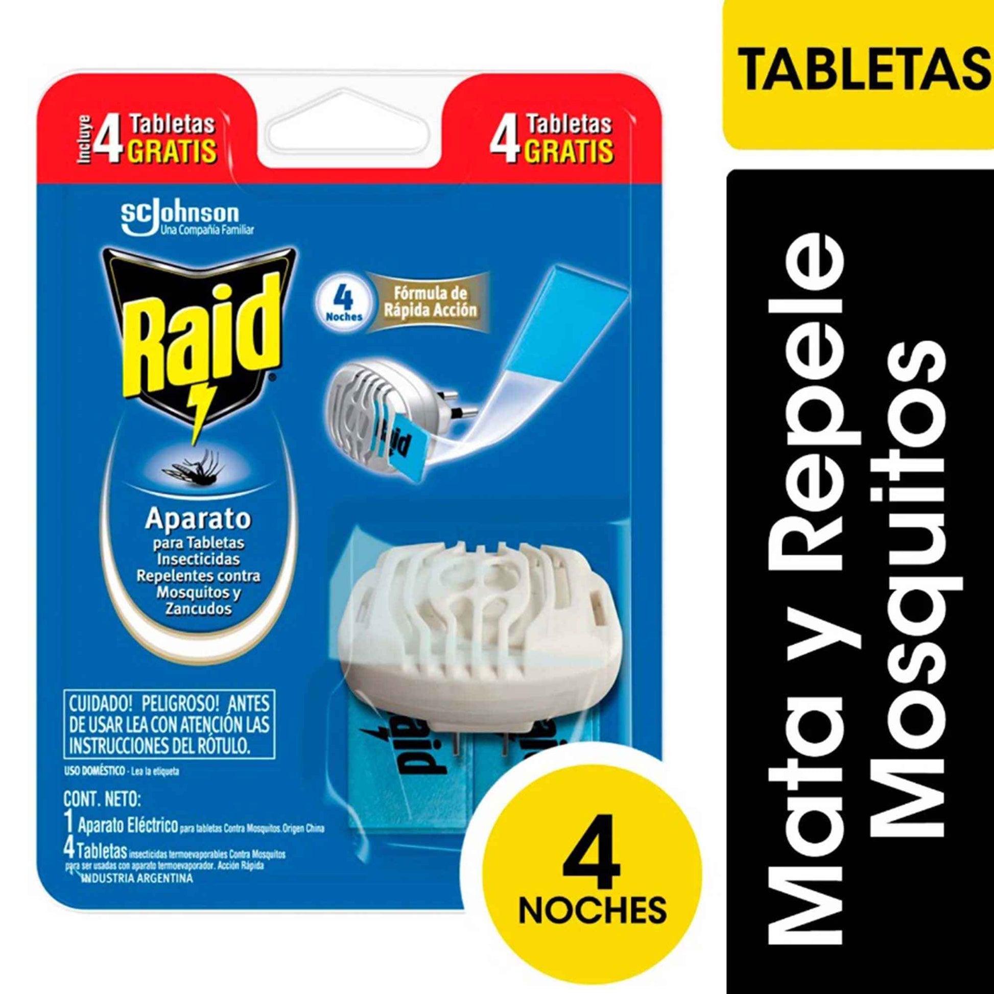 Raid Tabletas + Aparato | Protección Nocturna Efectiva contra Mosquitos y Zancudos Raid- Dermocosmetica_belleza_online