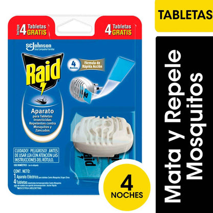 Raid Tabletas + Aparato | Protección Nocturna Efectiva contra Mosquitos y Zancudos Raid- Dermocosmetica_belleza_online