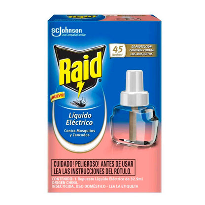 Raid Líquido Eléctrico Repuesto Floral 45 Noches – Protección Contra Mosquitos Raid- Dermocosmetica_belleza_online