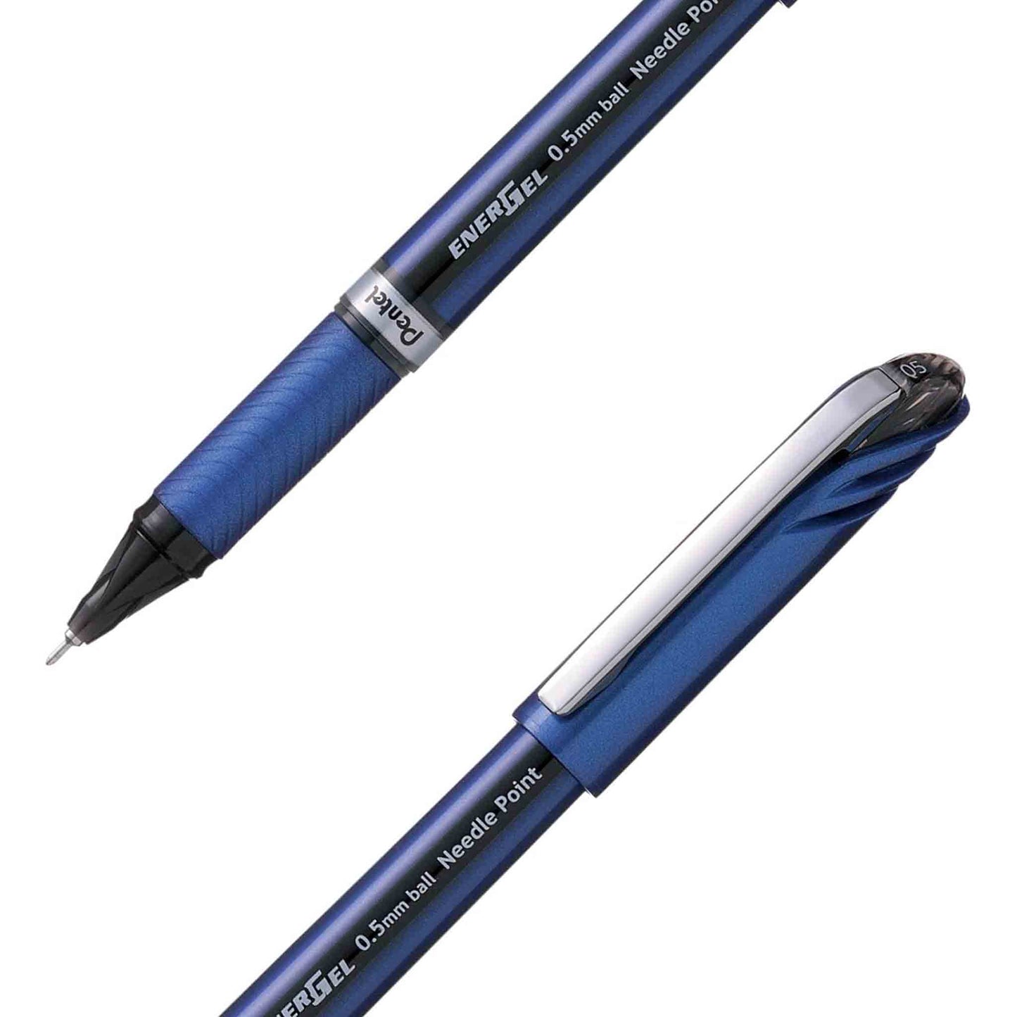 Lapices Gel Pentel Energel 0.5 mm Azul y Negro Set 2 Unidades