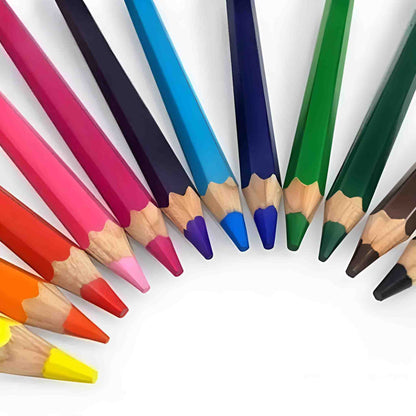 Lapices Jumbo Giotto 12 Colores Hexagonales 5,5mm Extra Grueso