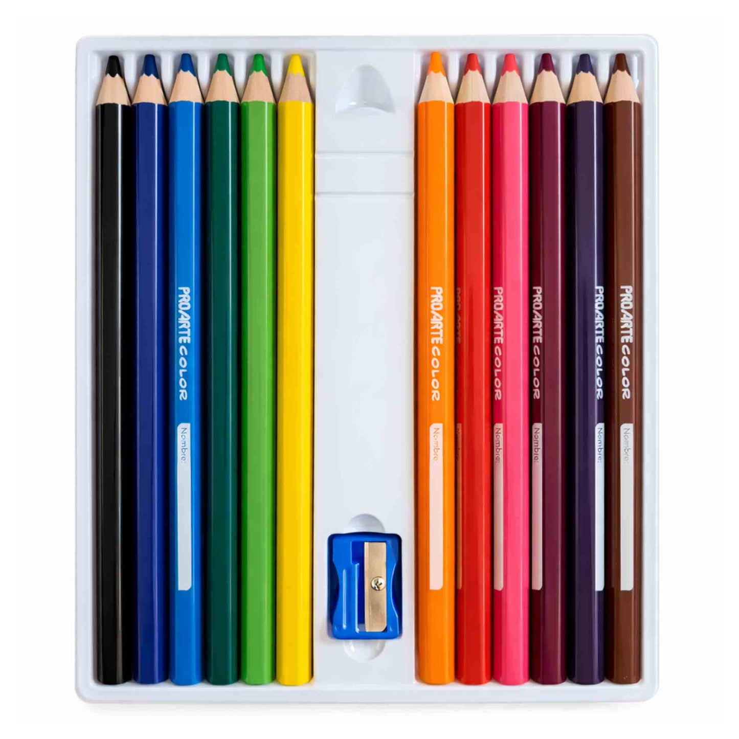 Lápices de Colores Mega Jumbo Proarte 13 Colores + Sacapuntas