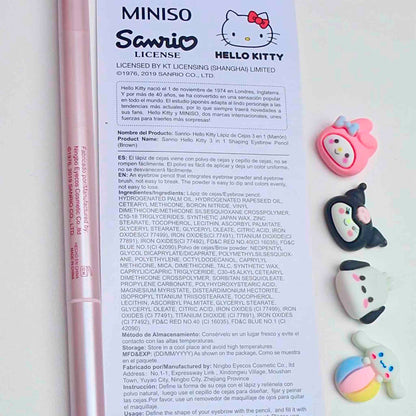 Lápiz de Cejas Hello Kitty 3-en-1 Definición y Peinado