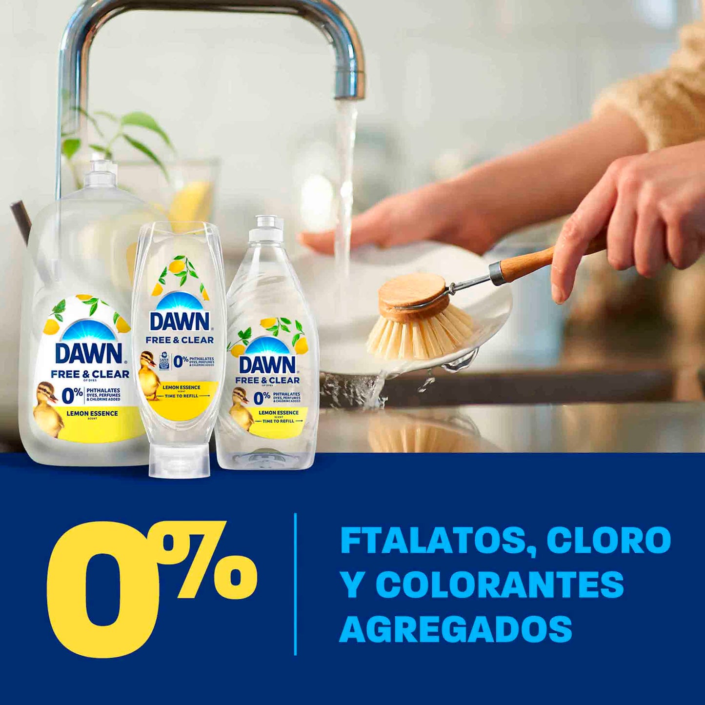 Lavalozas Dawn Squeeze Free & Clear 718ml Limón