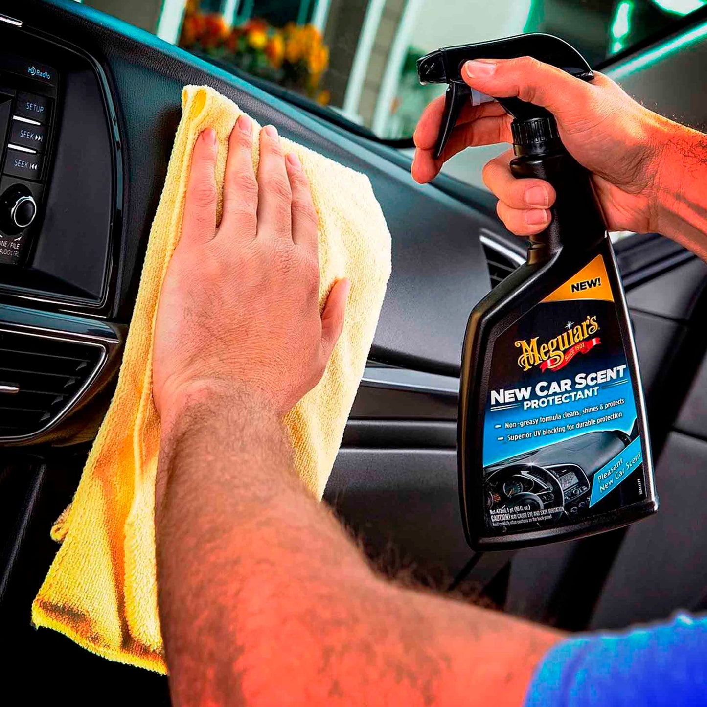 Meguiars New Car Scent Protectant Spray 473 ml – Acondicionador de Interior
