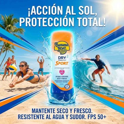 Locion Banana Boat Dry Balance Sport FPS50 No Grasoso 180 ml