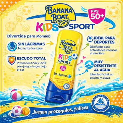 Locion Banana Boat Kids Sport Sin Lágrimas 180 ml Protector Solar Infantil
