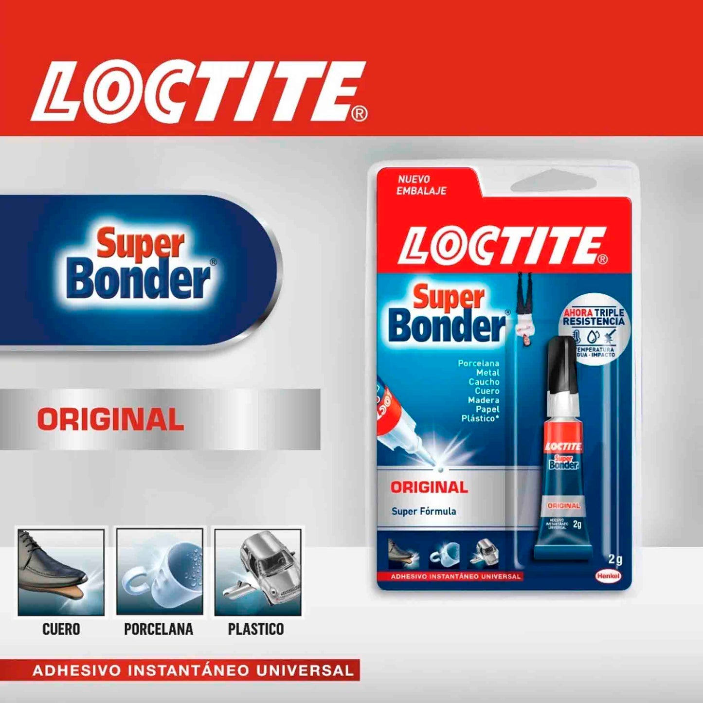 Loctite Super Bonder Original 2 g – Adhesivo Instantáneo Fuerte