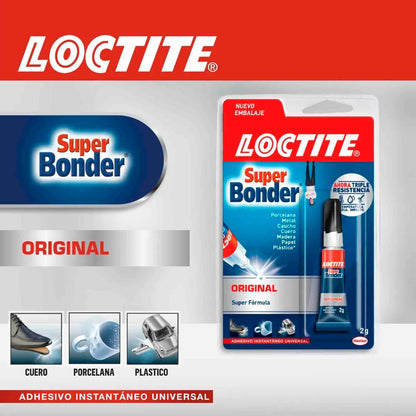 Loctite Super Bonder Original 2 g – Adhesivo Instantáneo Fuerte