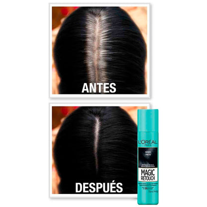 Tintura L'Oréal Paris Magic Retouch Tono Negro para Cabello