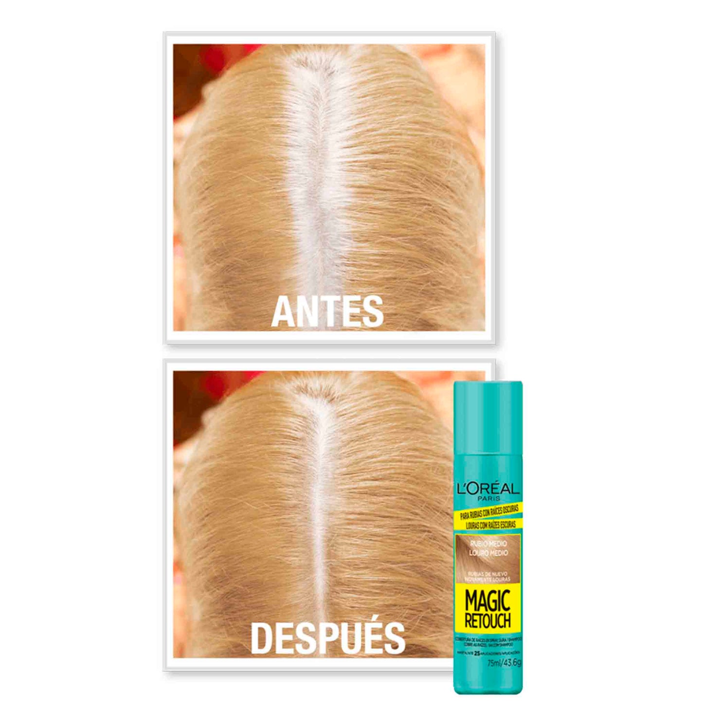 Tintura L'Oréal París Magic Retouch Tono Rubio Medio