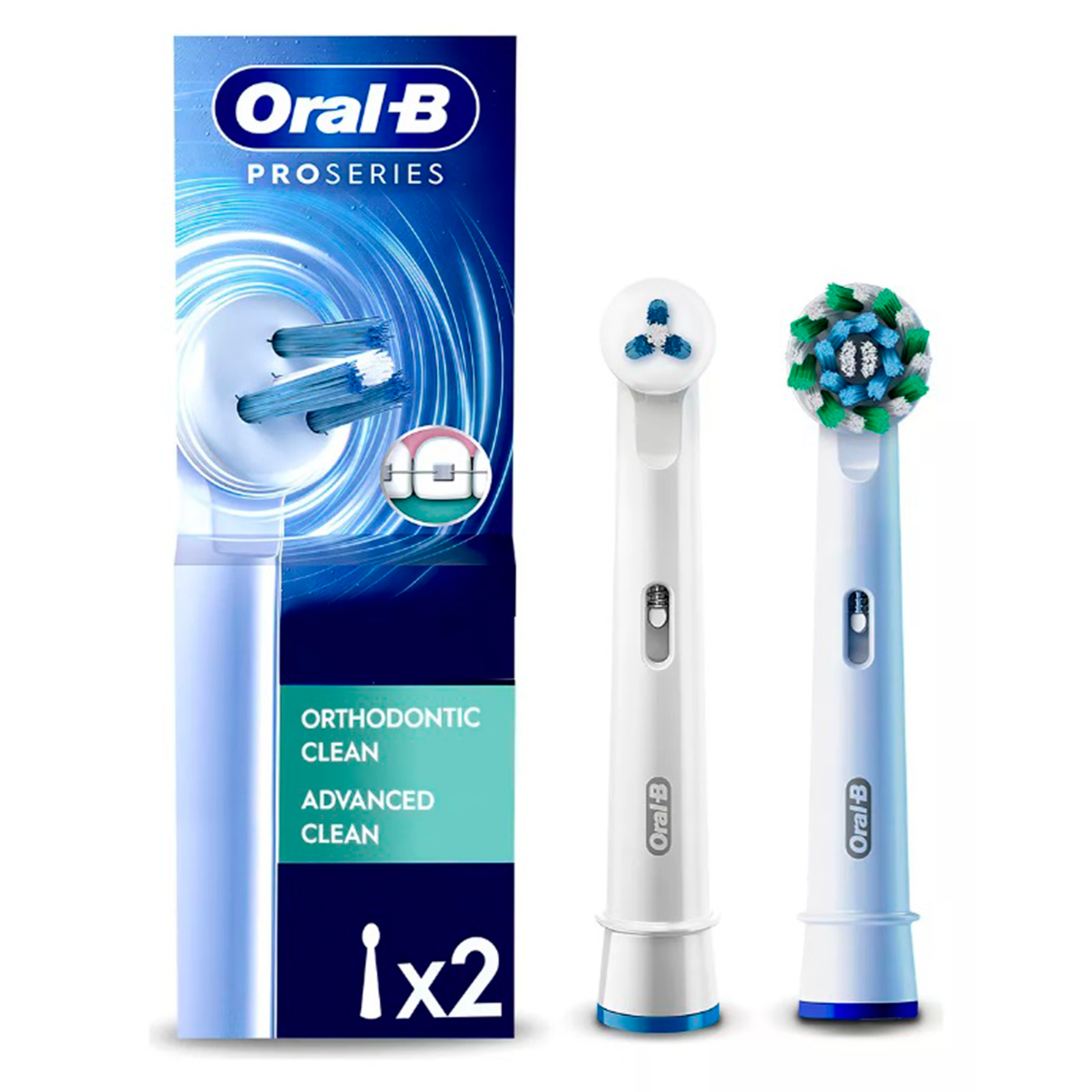 Cabezales De Repuesto Cepillo De Dientes Eléctrico Oral-b Orthodontic + Advanced Clean ORAL-B- Dermocosmetica_belleza_online