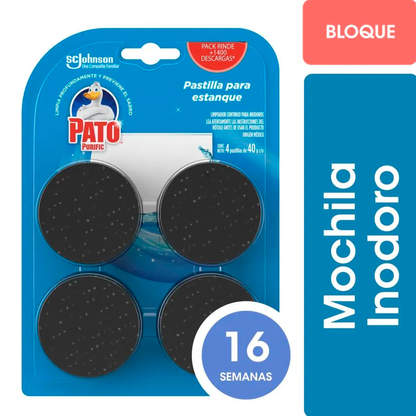 Pastilla Para Estanque Inodoro Pato Purific 120g 4 Unidades PATO PURIFIC- Dermocosmetica_belleza_online