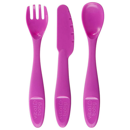 Set de Cubiertos para Bebé Vital Baby – Pack de 15 Piezas Coloridas y Seguras VITAL BABY- Dermocosmetica_belleza_online