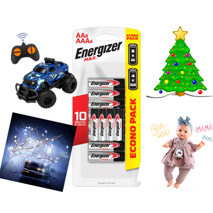 Pilas Aa Aaa Energizer Econopack 8 Aa + 4 Aaa Alcalinas Max Energizer- Dermocosmetica_belleza_online