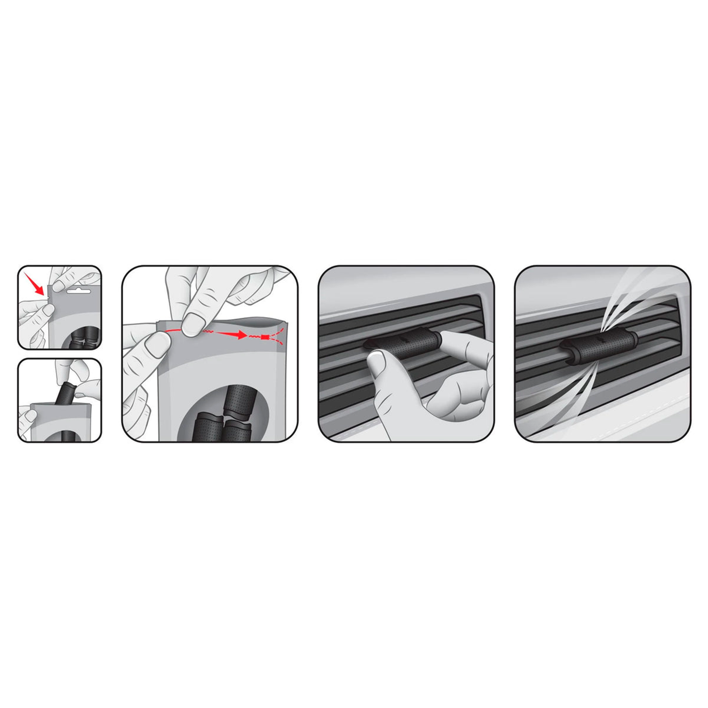 Ambientador Little Trees Vent Wrap 4 Piezas – Aroma New Car