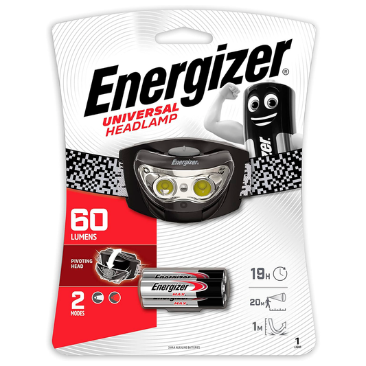 Linterna Manos Libres Energizer Universal 60 Lúmenes – 2 Modos + Pilas Incluidas