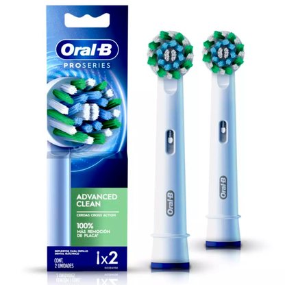 Oral-B Repuestos Cepillo Eléctrico Pro Series Advanced Clean – Pack 2 Unidades Oral B- Dermocosmetica_belleza_online