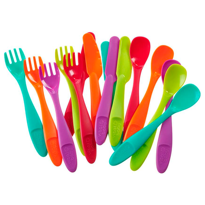 Set de Cubiertos para Bebé Vital Baby – Pack de 15 Piezas Coloridas y Seguras VITAL BABY- Dermocosmetica_belleza_online